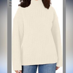 PENDLETON OVERSIZED MOCKNECK PULLOVER WOMENS cream size Large